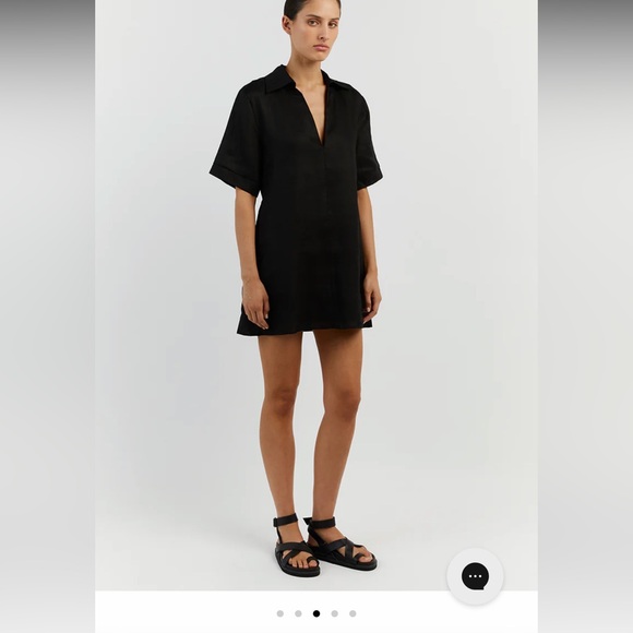 DISSH Candice Black Linen Smock Dress , Sz 4 (NWT) - Picture 2 of 4